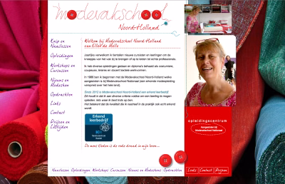 Modevakschool Noord-Holland website