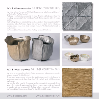 The Ridge Collection – promotiefolder achterkant