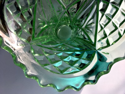 Groen met blauw glas